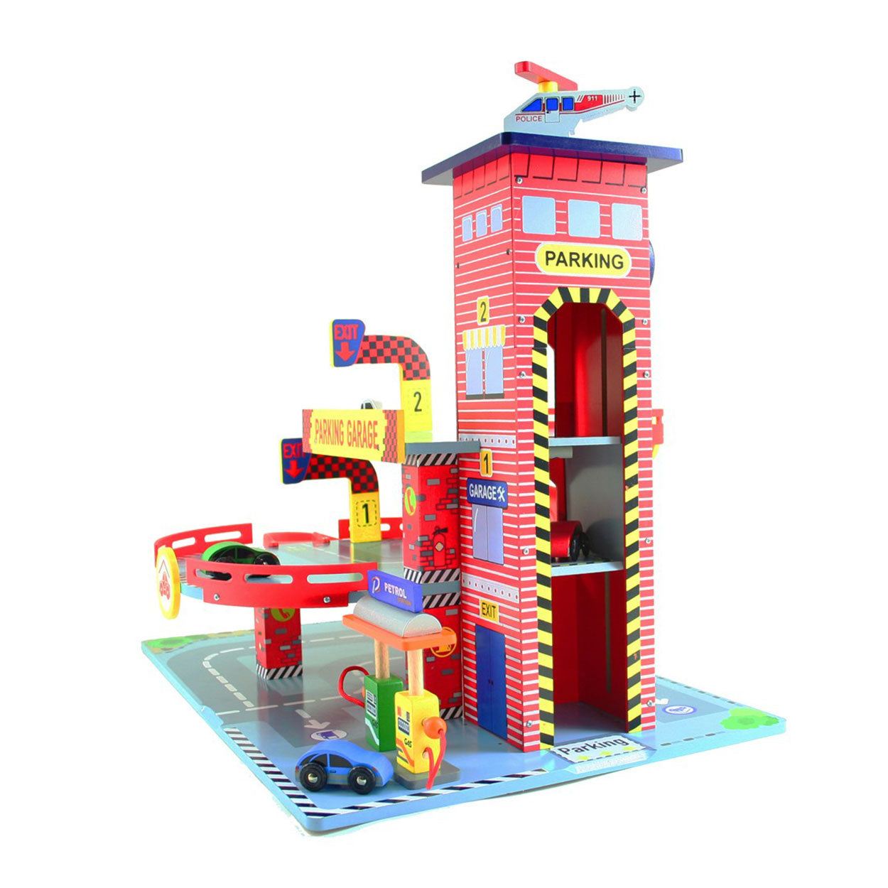 Playwood Mentari houten garage rood