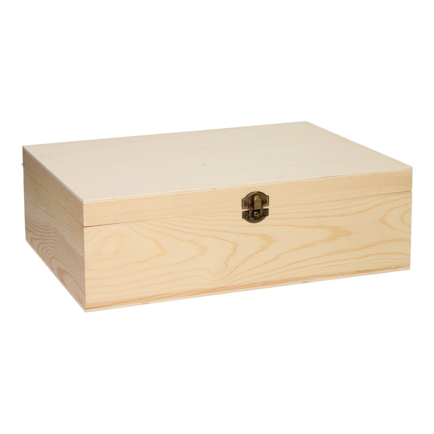 Merkloos Sans Marque Grote houten opbergkist