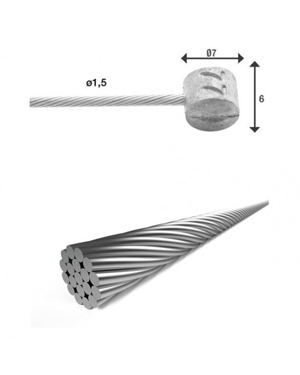 XLC Kabel rem v binnen 0.90 ton brx85