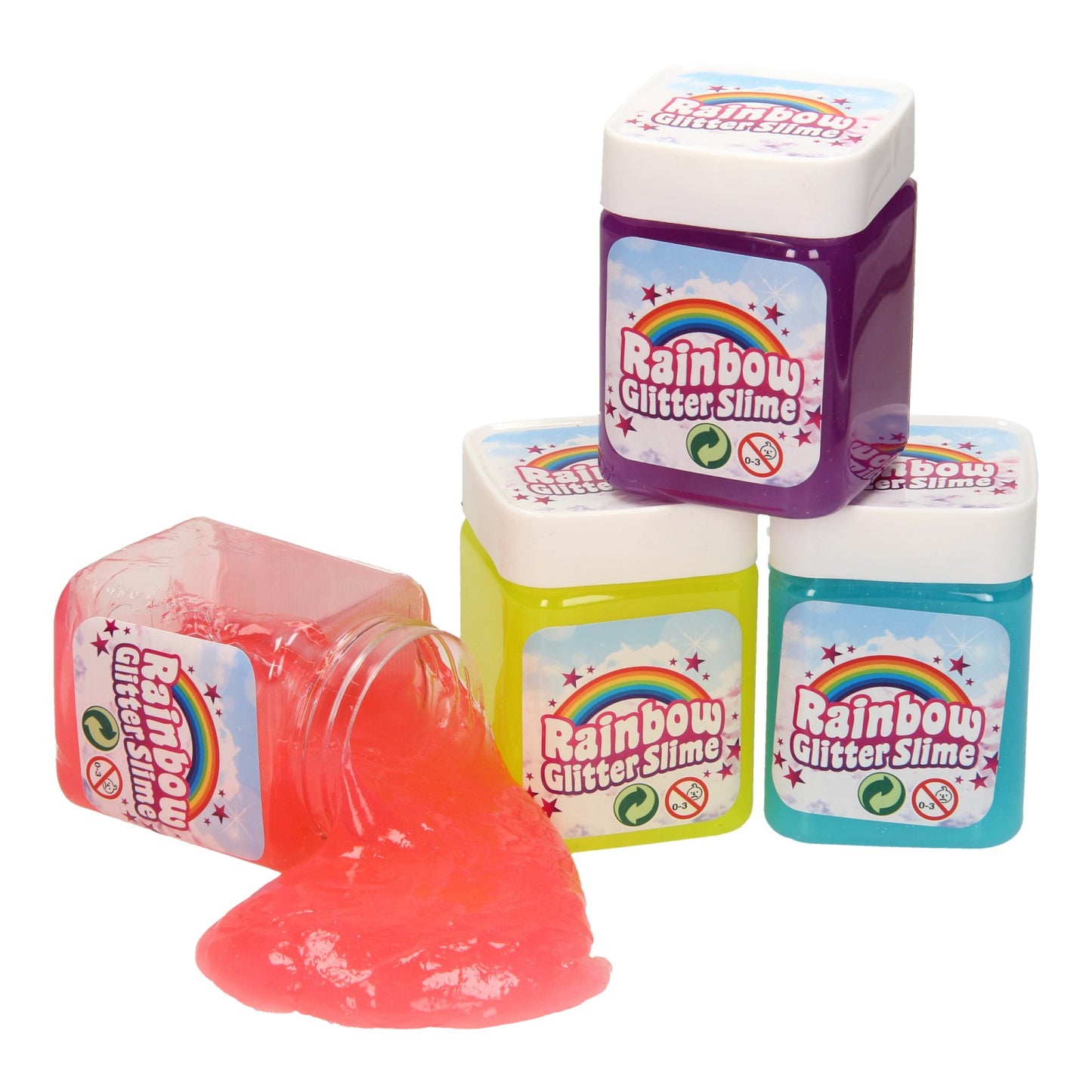 Johntoy Regenboog glitter slijm