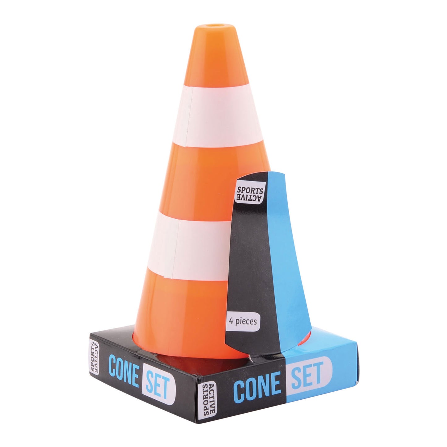 Johntoy Sports active oranje witte pylonnen, 4st.