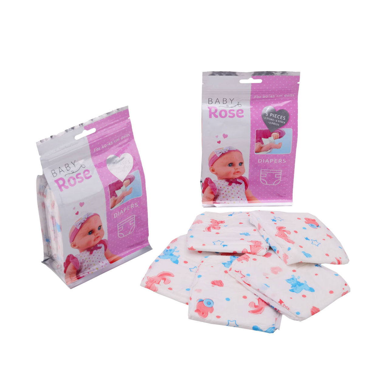 Baby Rose luiers in zak, 5st.