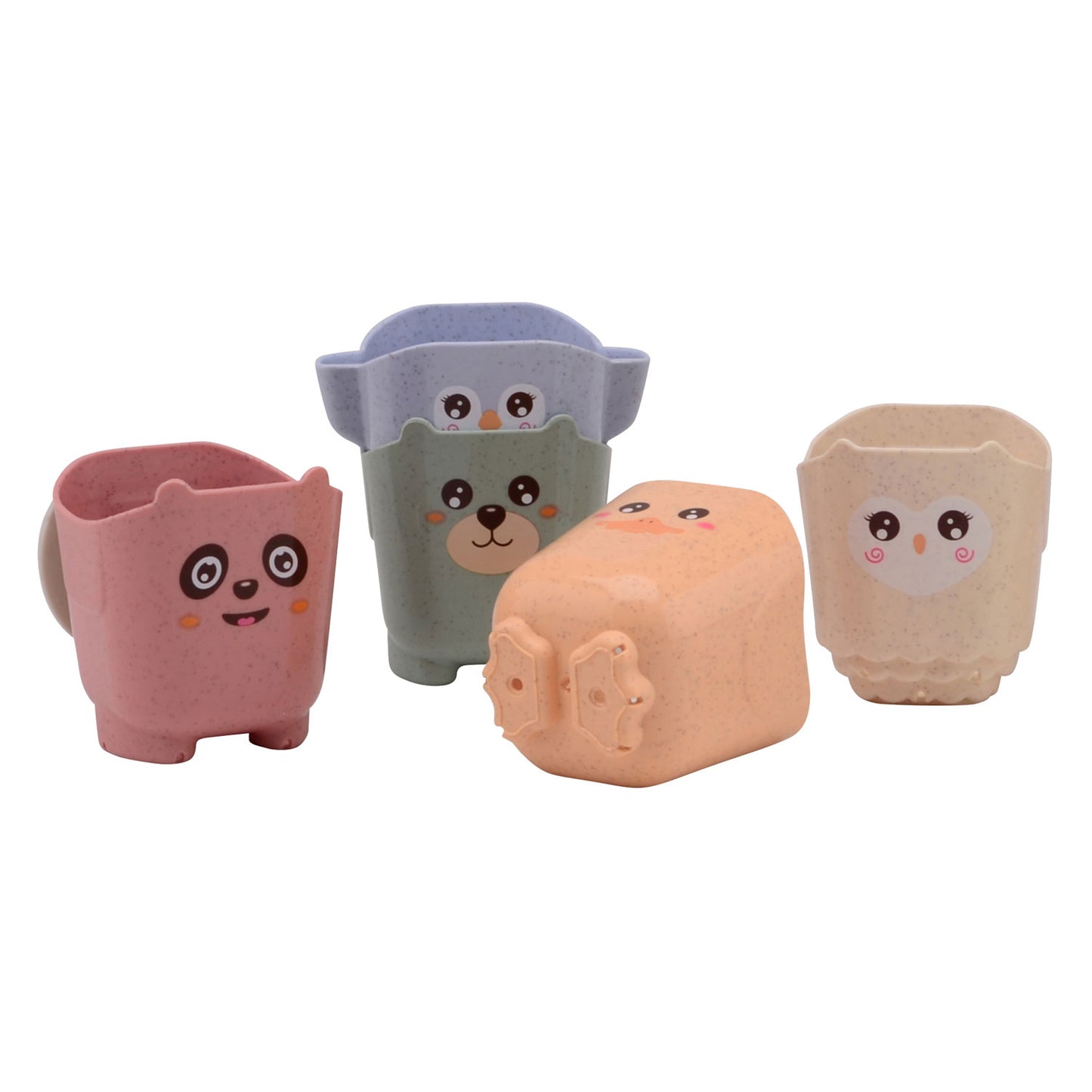 Johntoy Happy world bio stapelemmer en badbekers