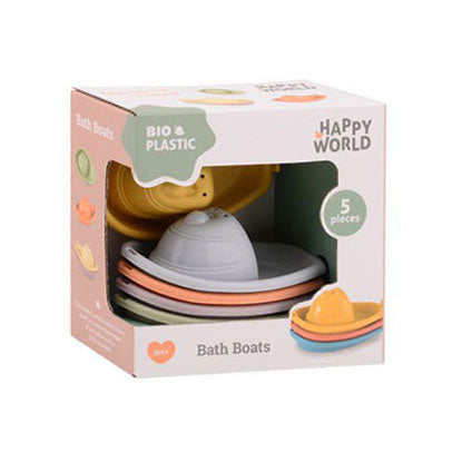 Johntoy Happy world bio plastic badbootjes, 5st
