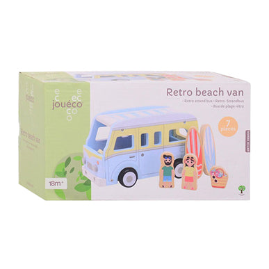 Jouéco Joueco houten retro strandbus met accessoires