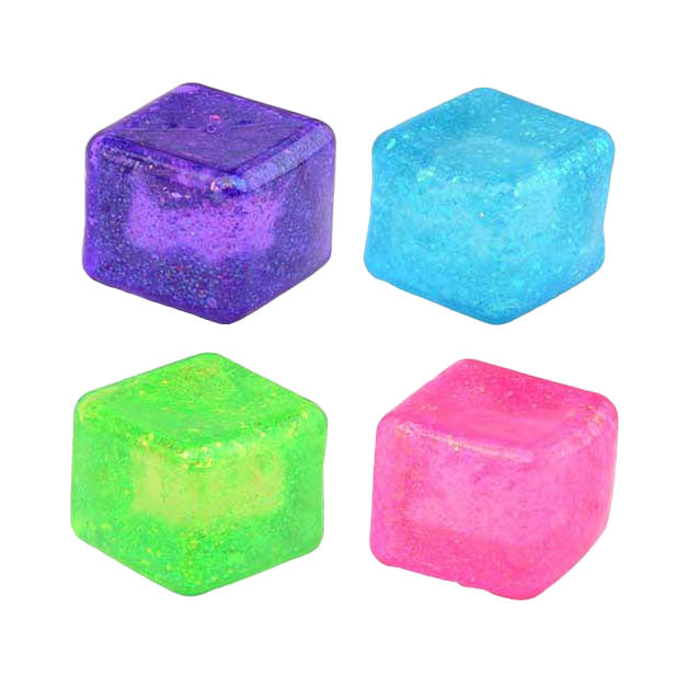 Duckiez Slow rise anti-stress kubus met glitter