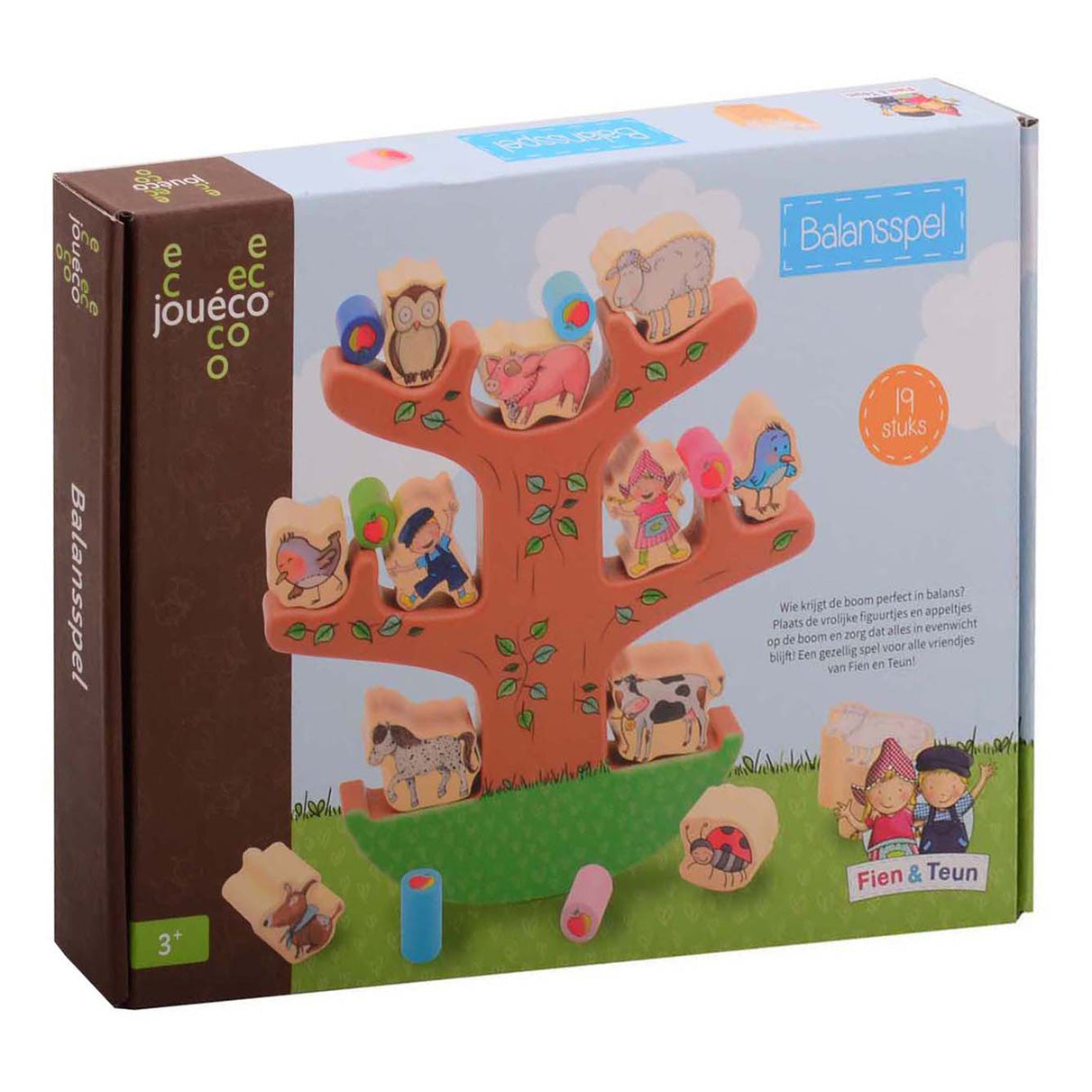 Johntoy Fien teun houten balanceerboom - 19dlg.