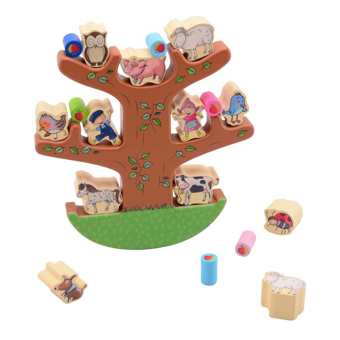 Johntoy Fien teun houten balanceerboom - 19dlg.