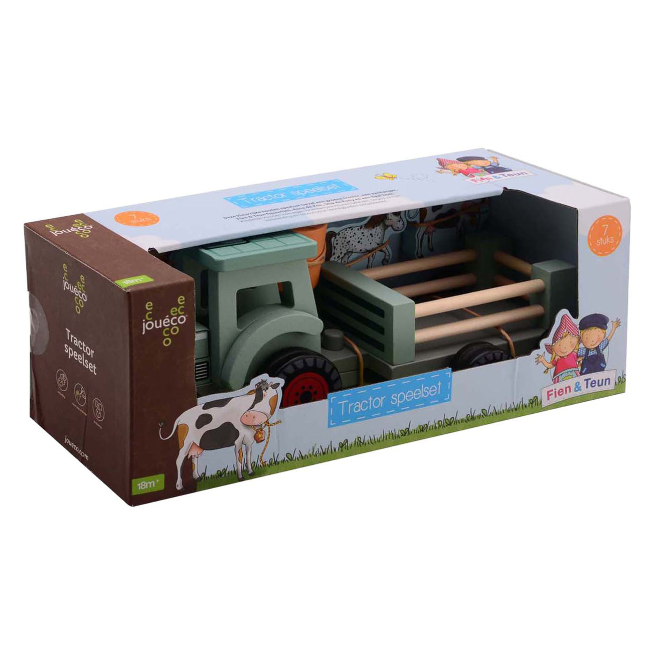 Johntoy Jouéco® fien teun houten tractorset