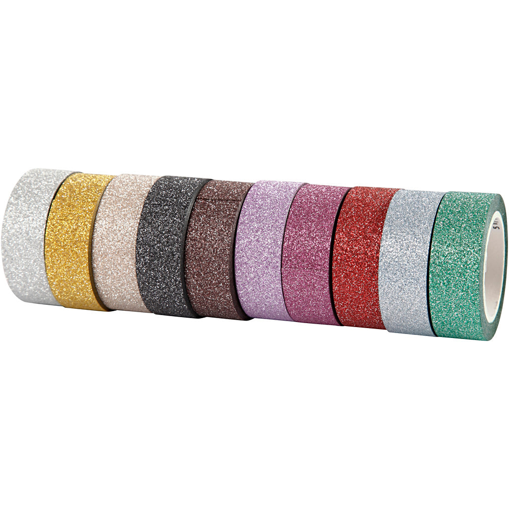 Creativ Company Https: www.cchobby.nl glitter-tape-b-15-mm-diverse-kleuren-10x6-m-1-doos