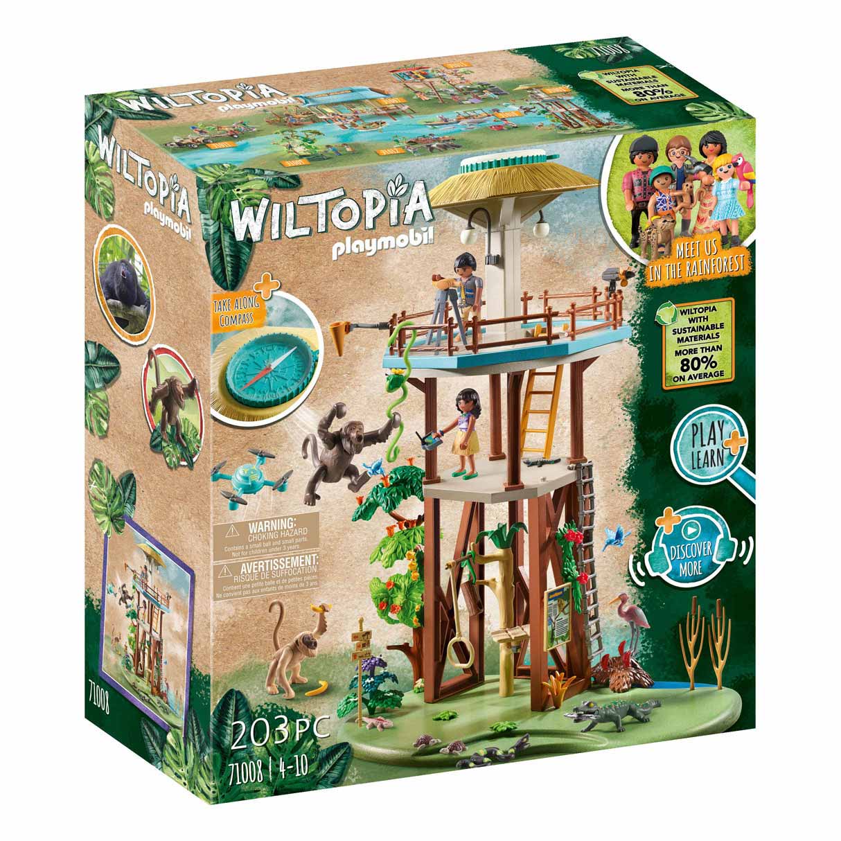 PLAYMOBIL wiltopia onderzoeksstation met kompas - 71008