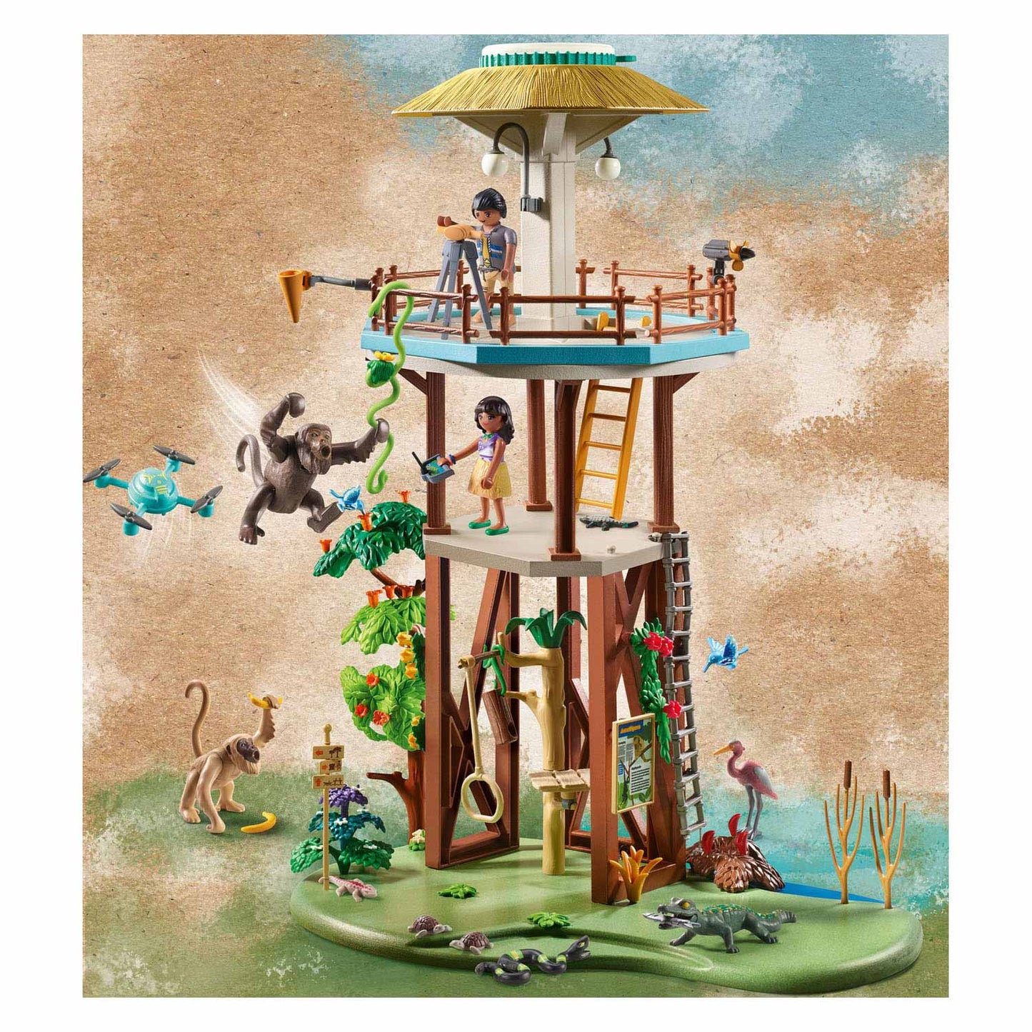 PLAYMOBIL wiltopia onderzoeksstation met kompas - 71008