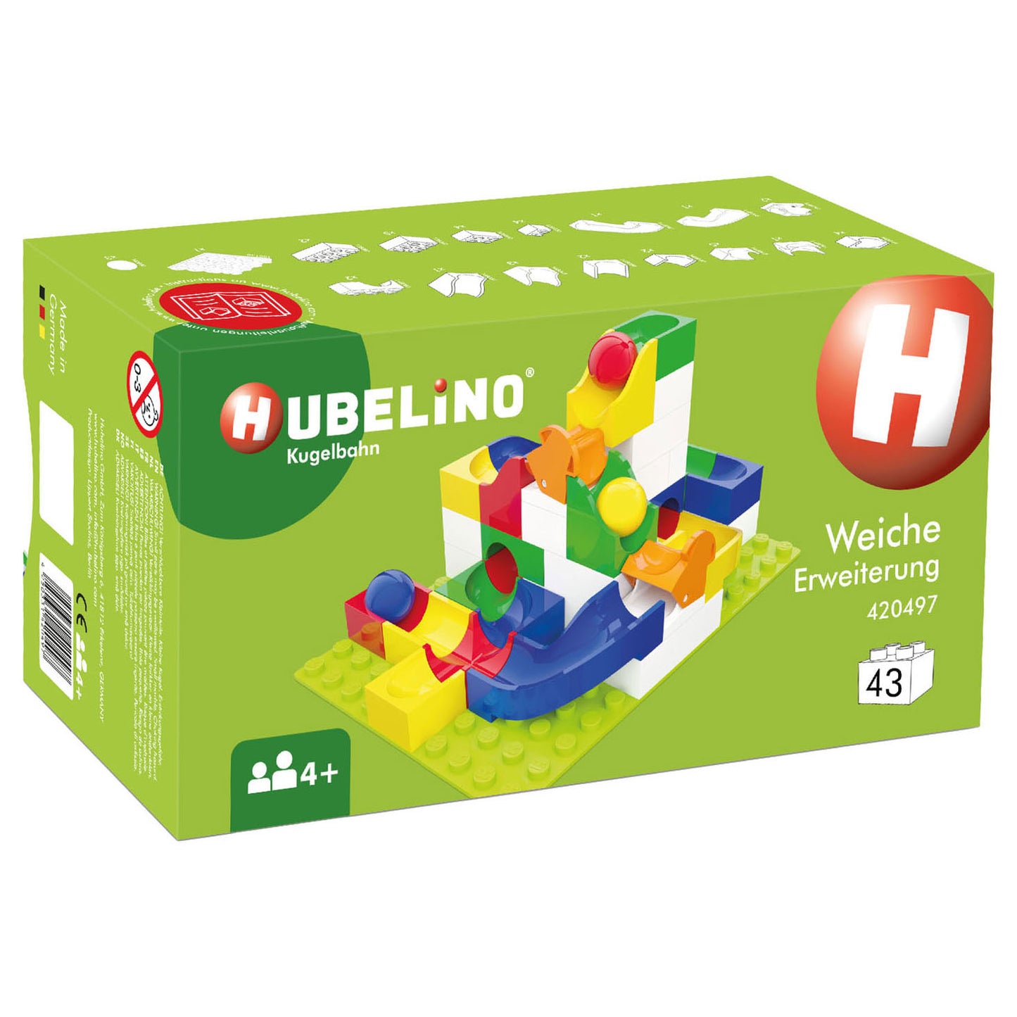 Hubelino knikkerbaan aanvulset wissel - 43dlg.