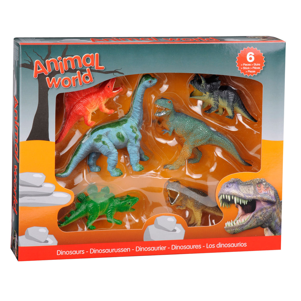 Johntoy Dinosaurussen giftbox, 6st.