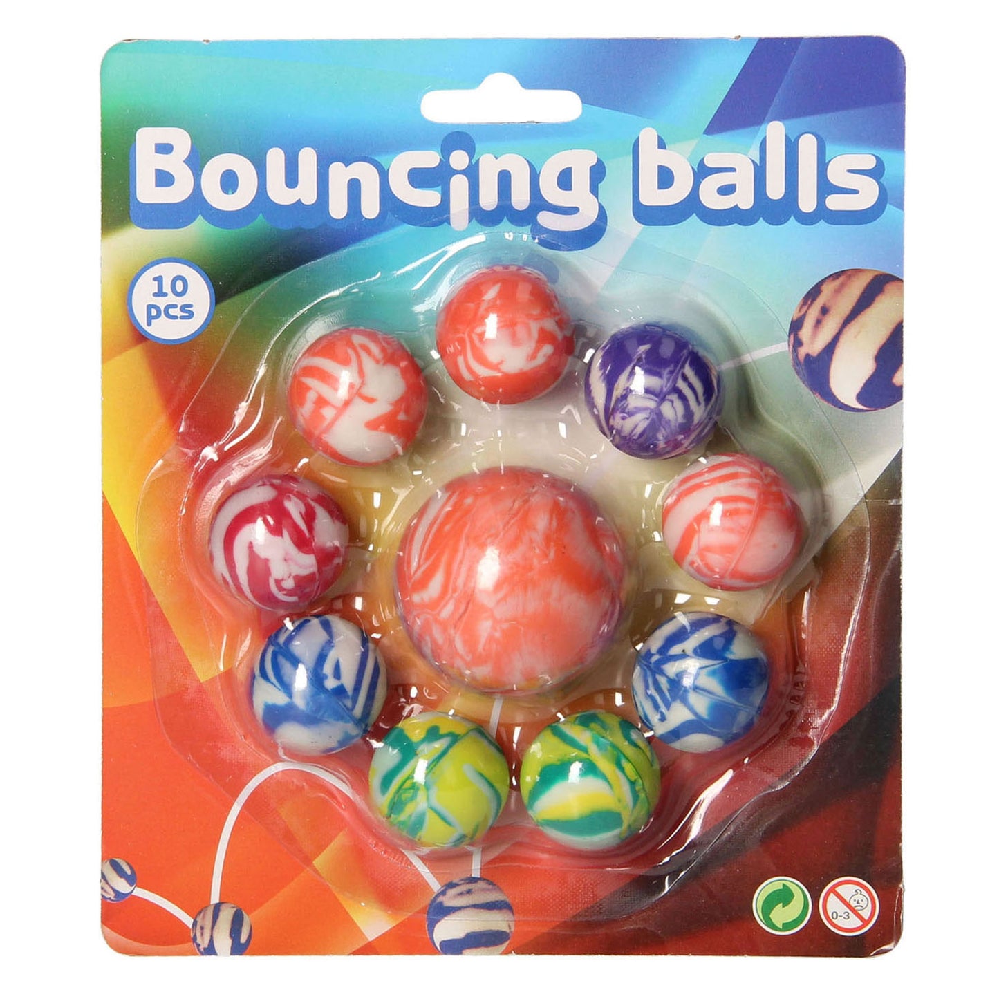 Johntoy Summer fun stuiterballen, 10st.