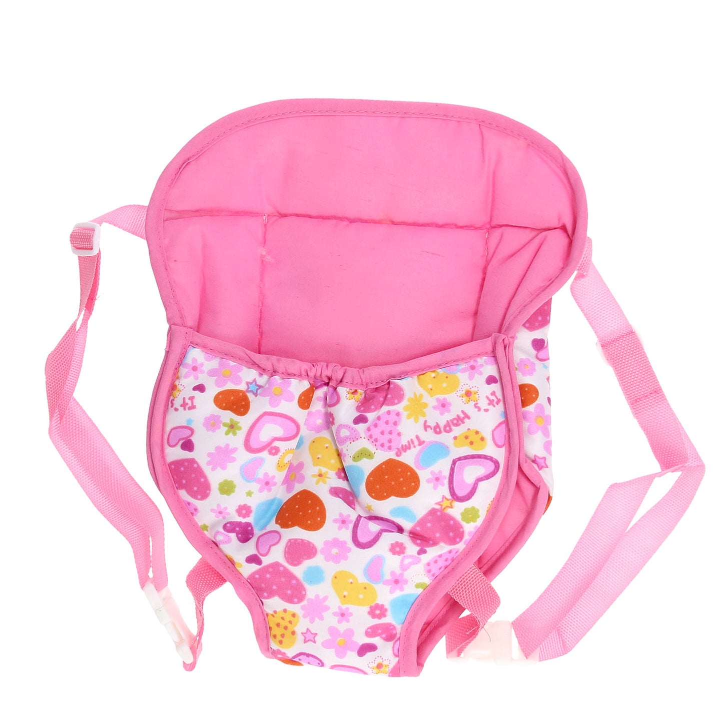 Johntoy Baby rose buikdraagzak voor poppen
