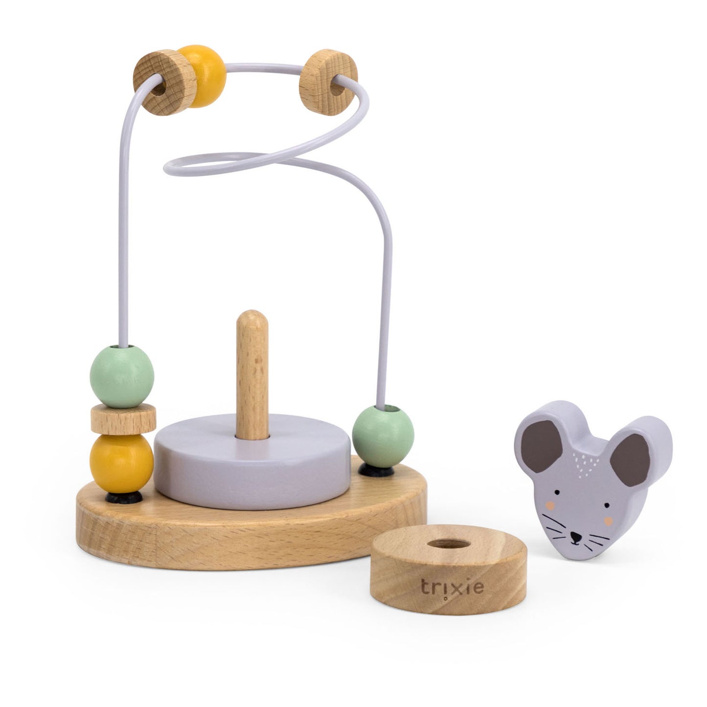 Trixie houten motoriekspiraal - mrs. mouse