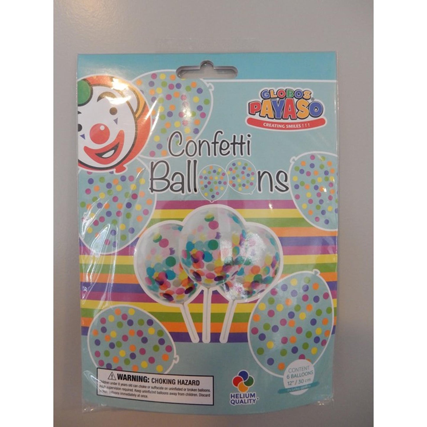 Globos Confetti ballonnen 30cm 6 stuks in zakje