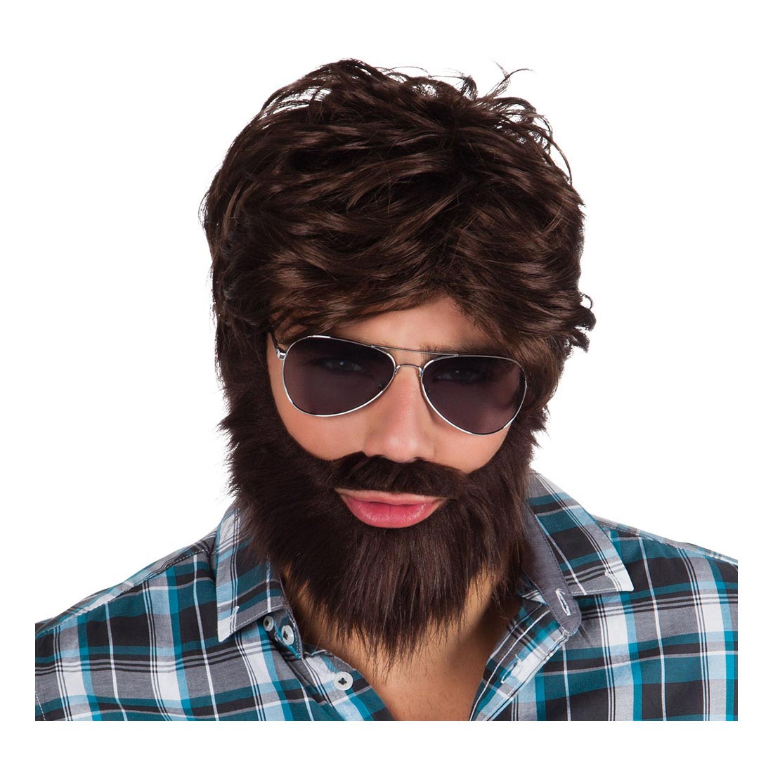 Boland Pruik met baard en snor