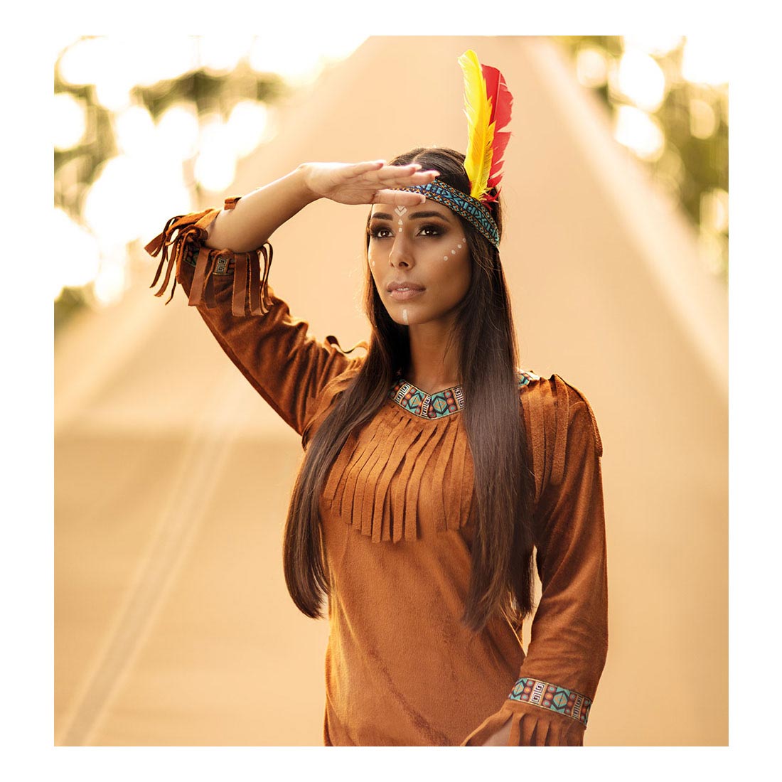Boland Indianen hoofdband stof