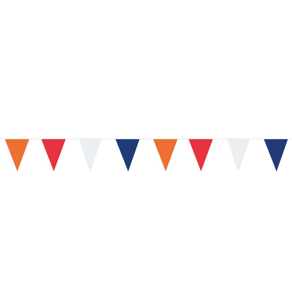 Boland Vlaggenlijn oranje rood wit blauw, 10mtr.