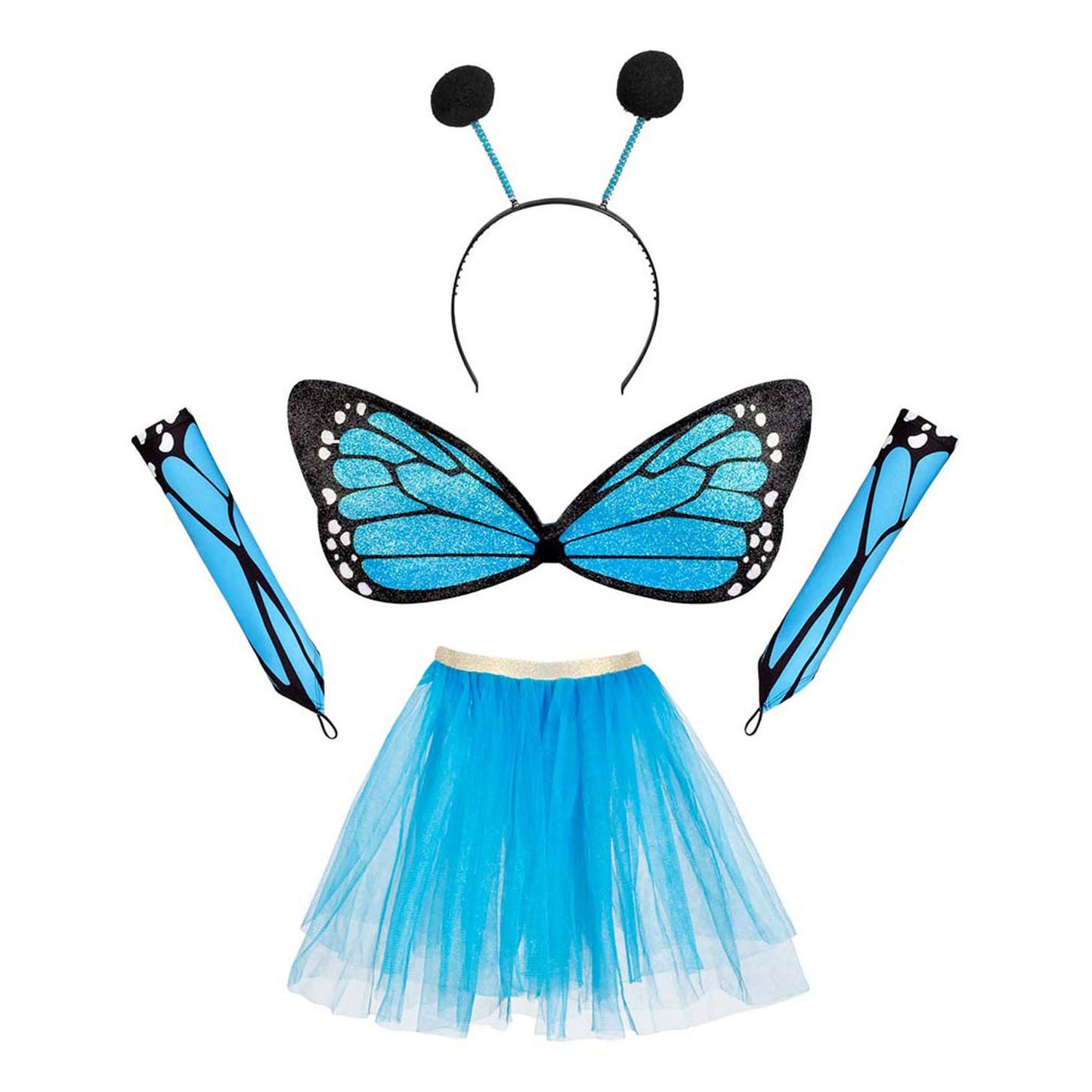 Boland Verkleedset vlinder blauw