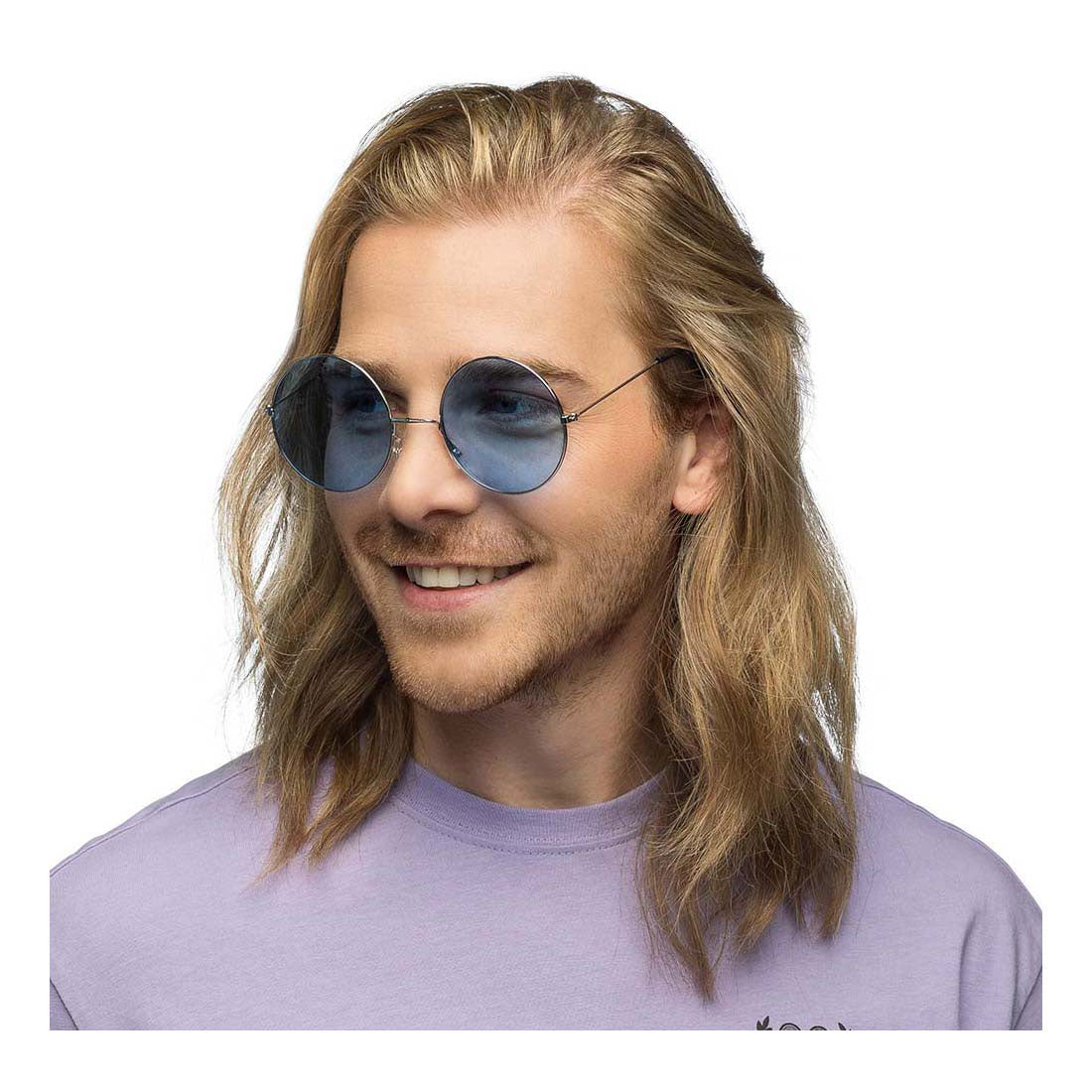Boland Partybril hippie xl blauw