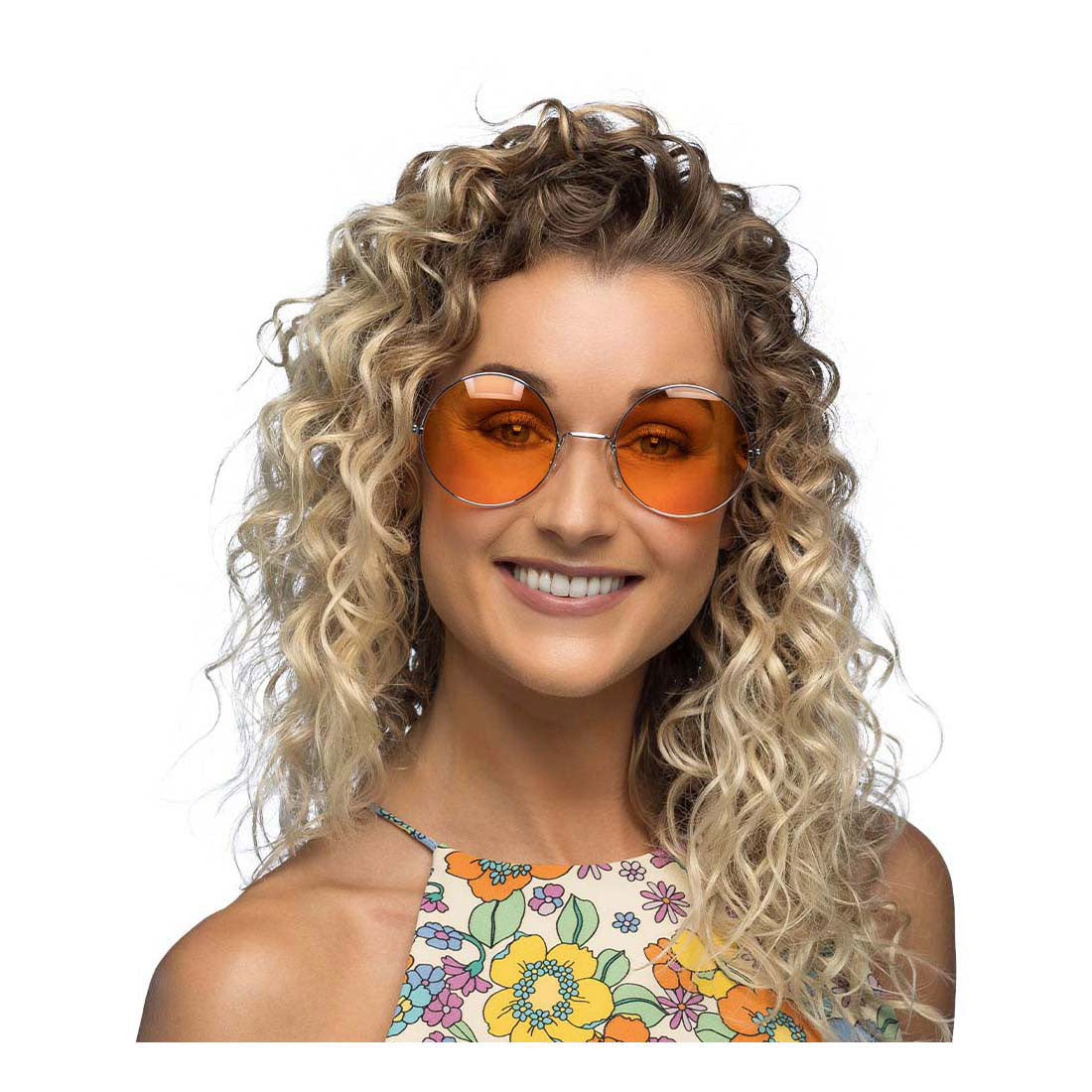 Boland Partybril hippie xl oranje