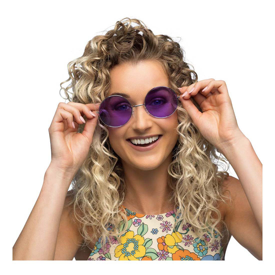 Boland Partybril hippie xl paars