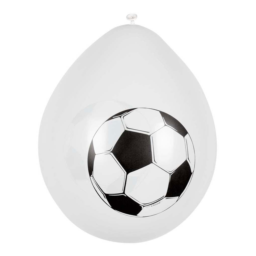 Boland Latex ballonnen voetbal 25cm, 6st.