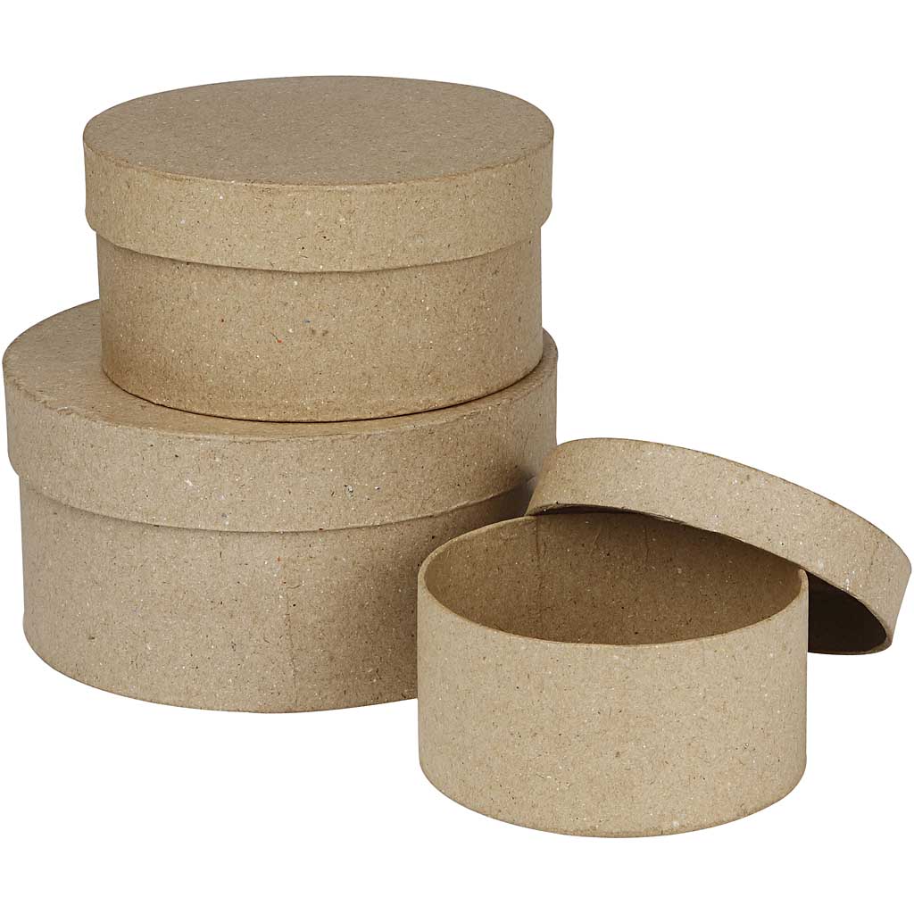 Creativ Company Https: www.cchobby.nl ronde-dozen-h-5-6-5-7-5-cm-d-10-13-16-cm-3-stuk-1-set