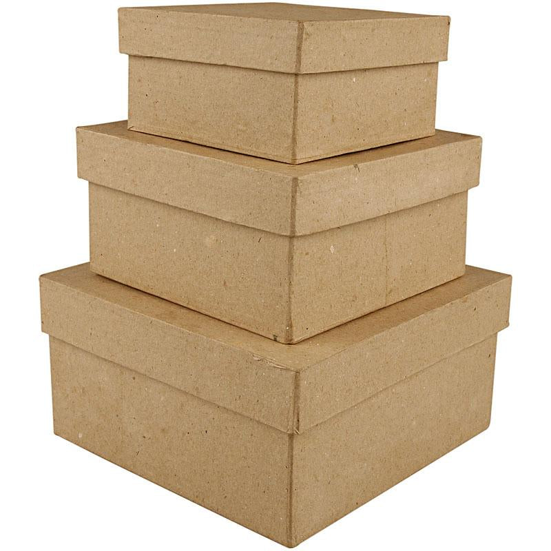 Creativ Company Https: www.cchobby.nl vierkante-dozen-h-5-6-7-5-cm-afm-10-12-5-15-cm-3-stuk-1-set