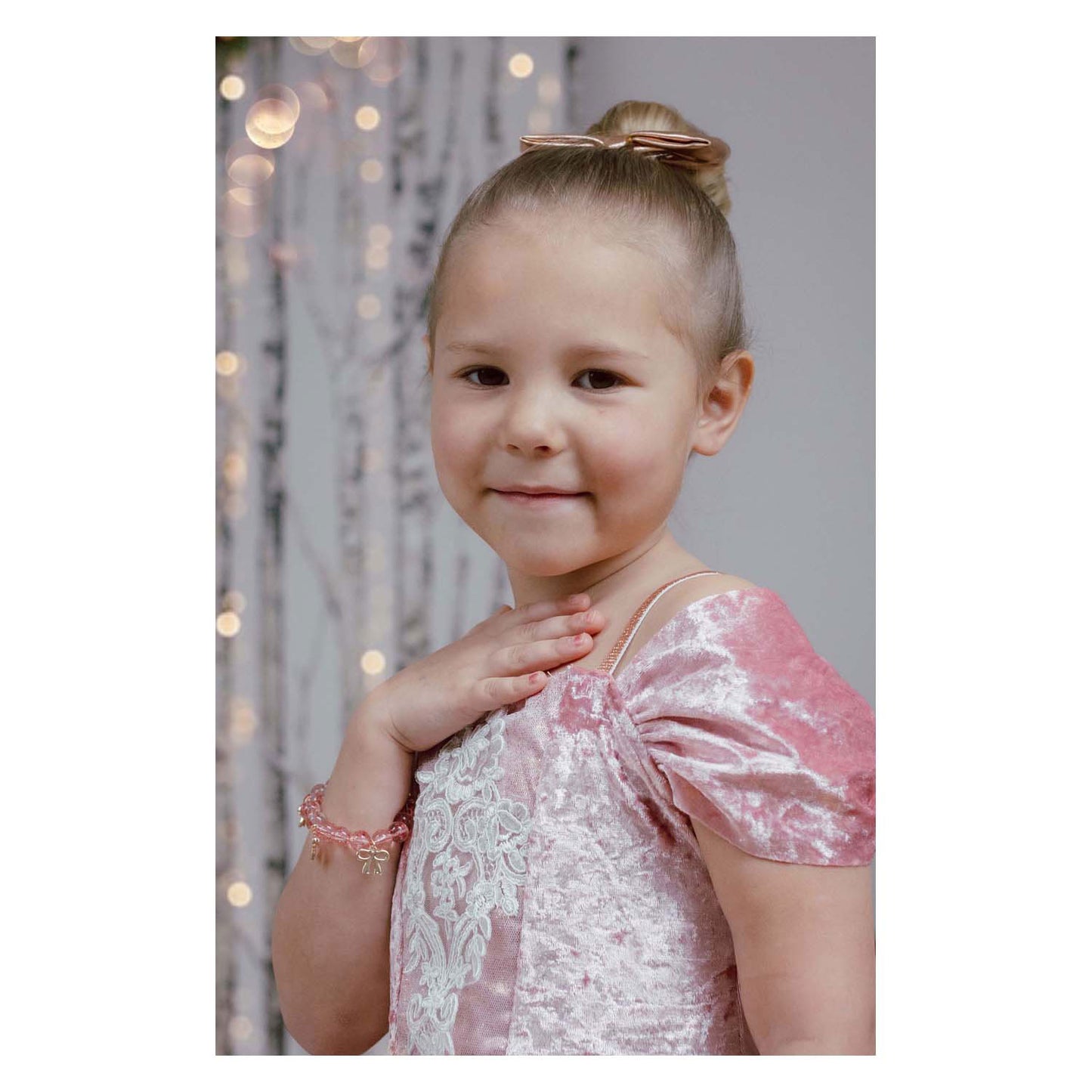Great Pretenders Precious bows kralenarmband roze