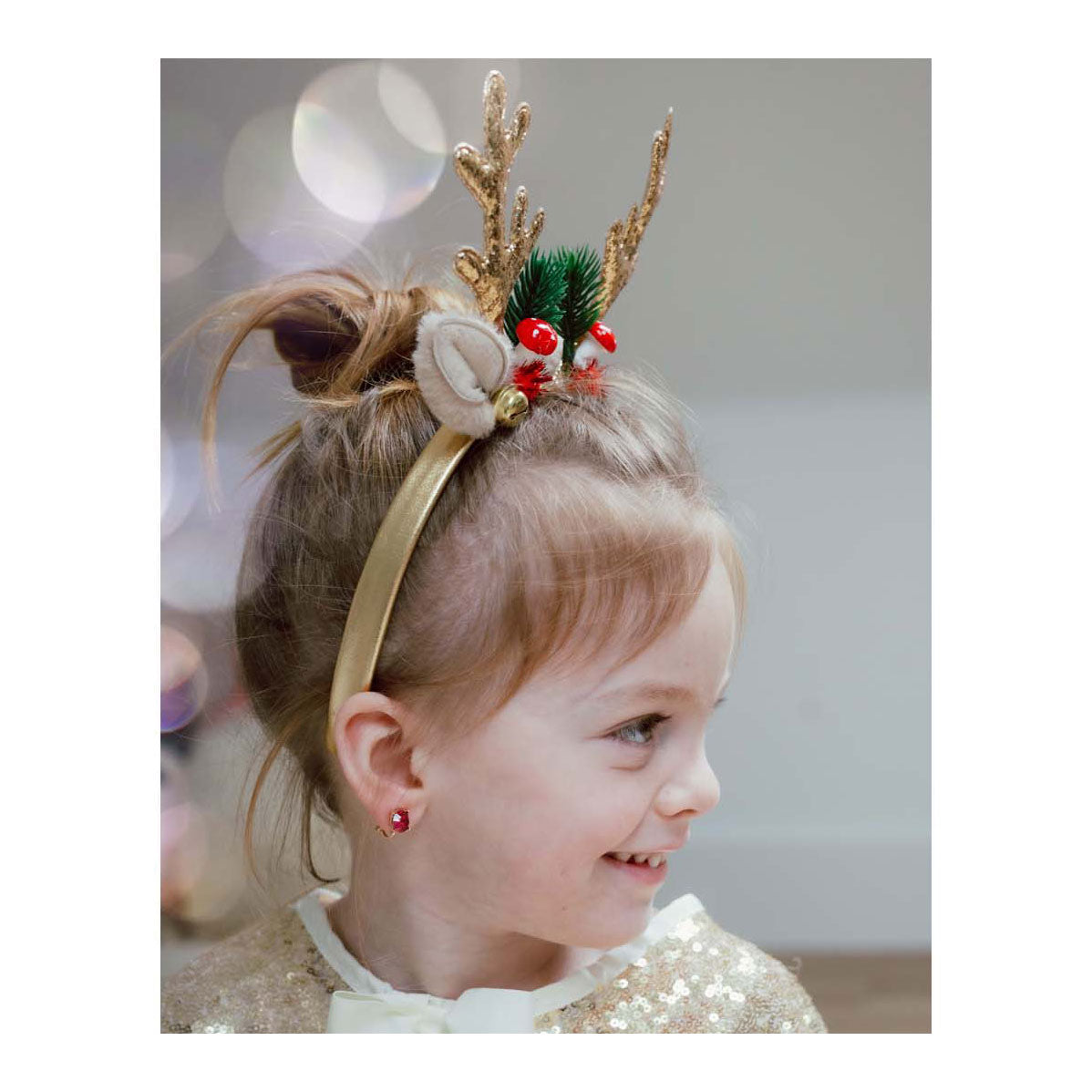 Great Pretenders Holiday rudolph haarband - goud