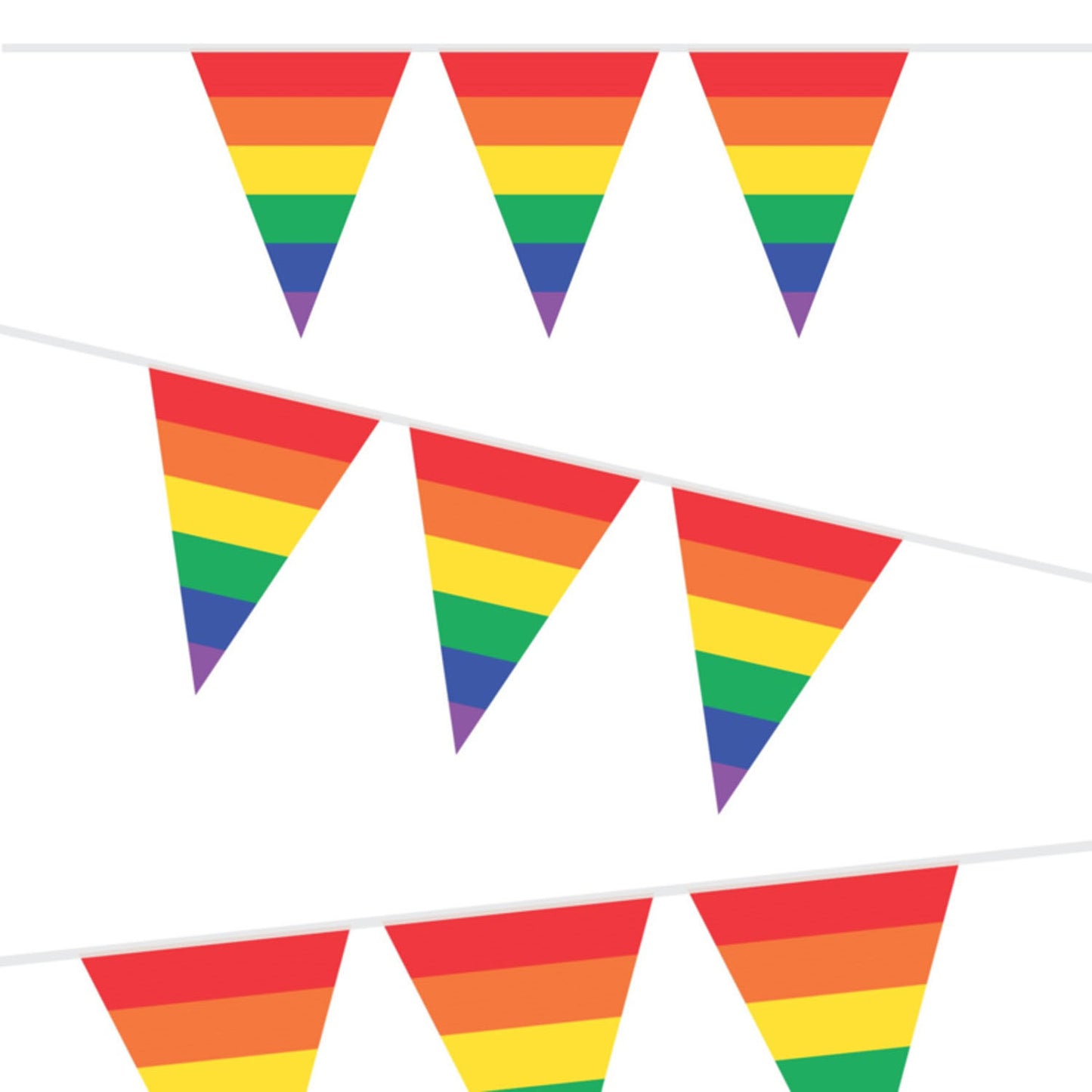 Haza Witbaard Vlaggenlijn regenboog, 10mtr.