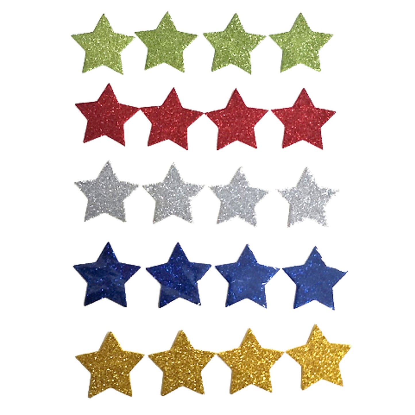 Haza Witbaard Foamstickers sterren glitter, 54st.