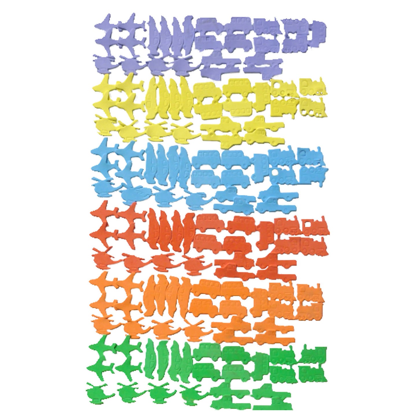 Haza Witbaard Foamstickers voertuigen, 72st.