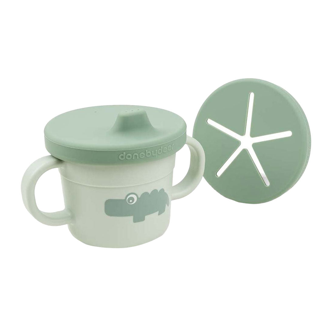 Done By Deer snack tuitbeker croco groen, 215ml