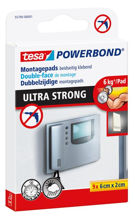 Tesa Montagetape powerbond extra sterk dubbelzijdig