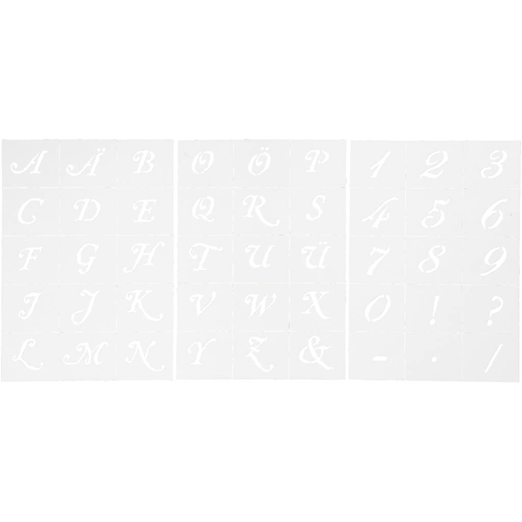 Viva Decor Https: www.cchobby.nl letters-en-cijfers-sjabloon-h-20-30-mm-a5-vel-148x210-mm-3-vel-1-doos