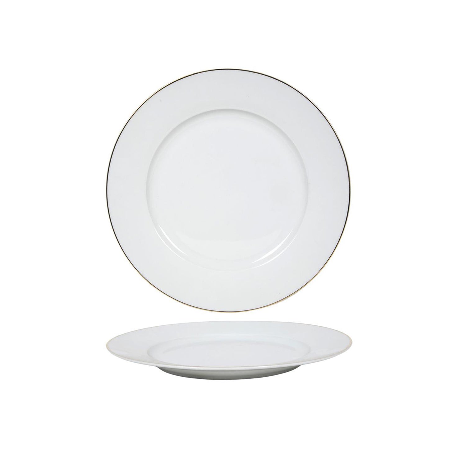 Bord wit goud rand Ø27cm doos a 6