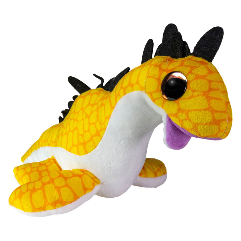 Lumo Stars knuffel dino plesiosaur 24cm geel pluche speelgoed.