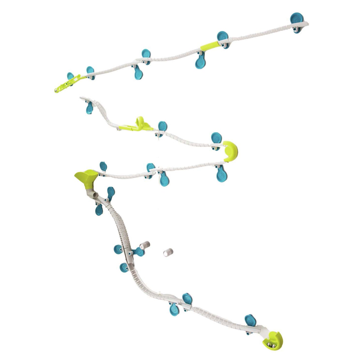Kosmos gecko run – knikkerbaan - starter set - marble run - verticale knikkerbaan met kleefpads voor gladde oppervlakken