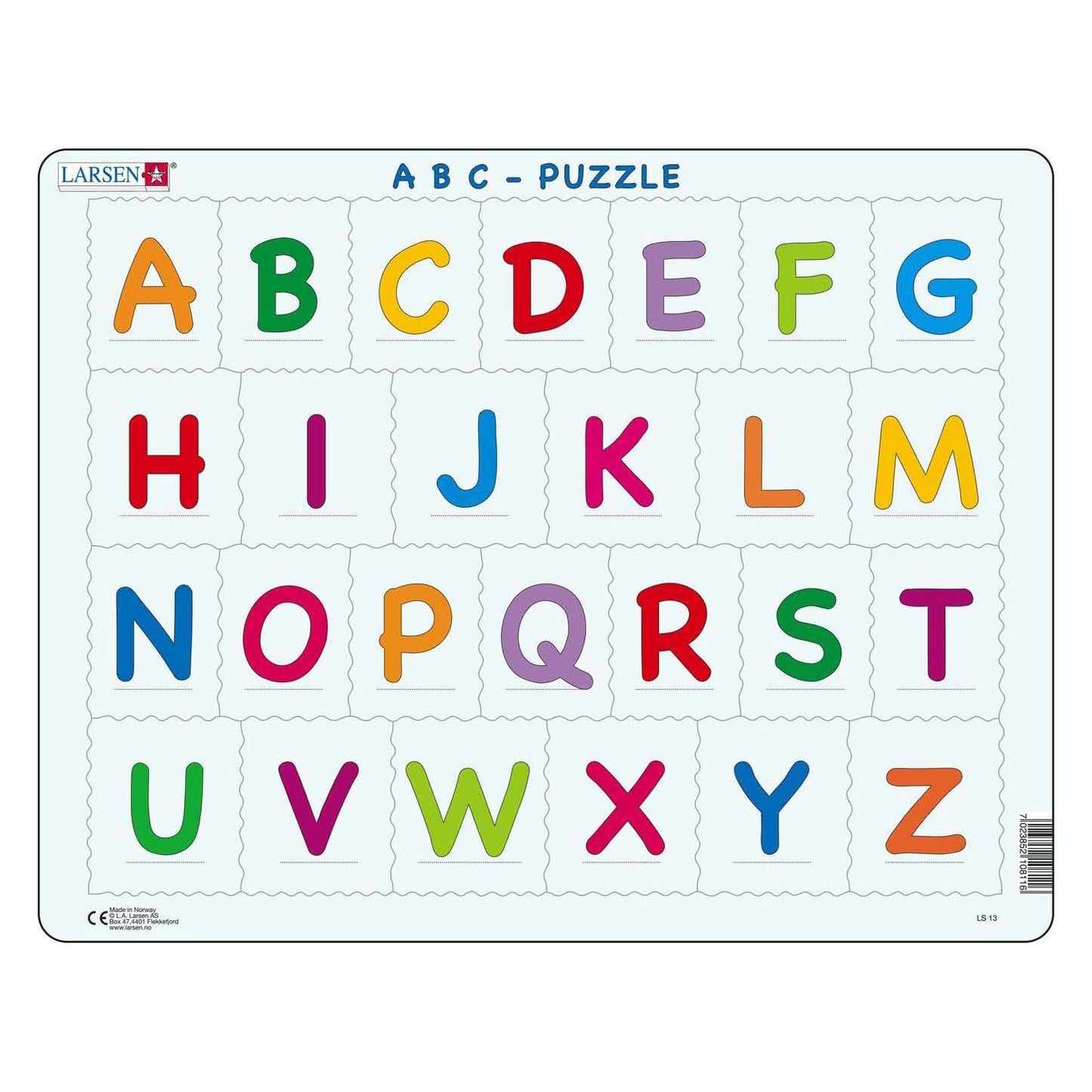 Larsen legpuzzel leren lezen alfabet, 26st.