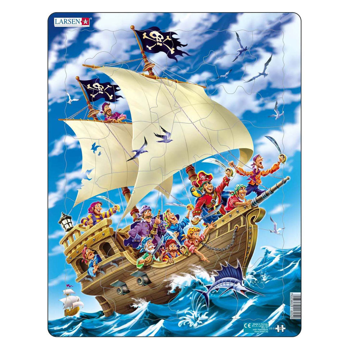 Larsen legpuzzel het piratenschip , 30st.