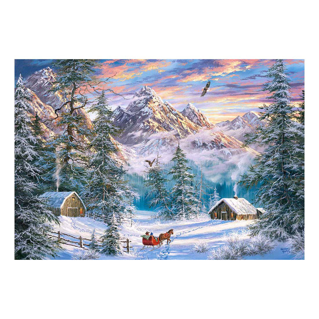 Castorland legpuzzel mountain christmas, 1000st.
