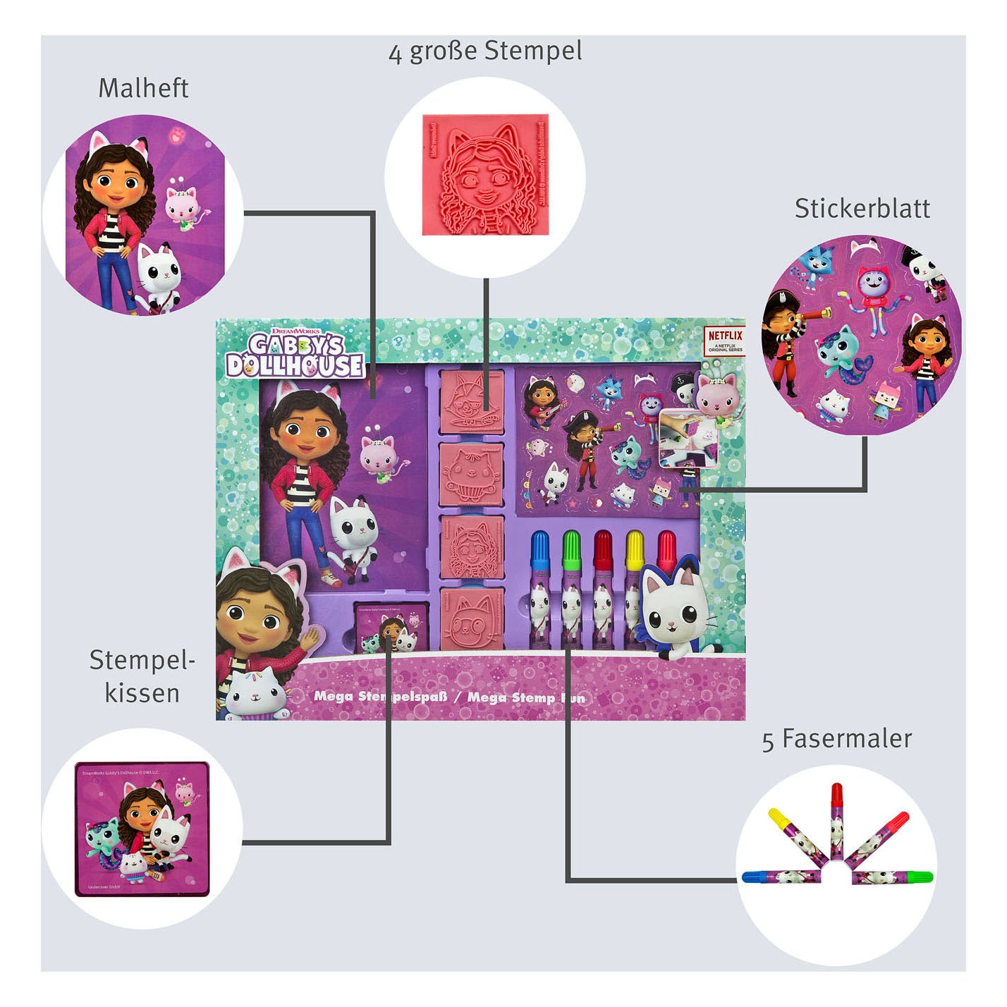 Gabby's Poppenhuis mega stempelset