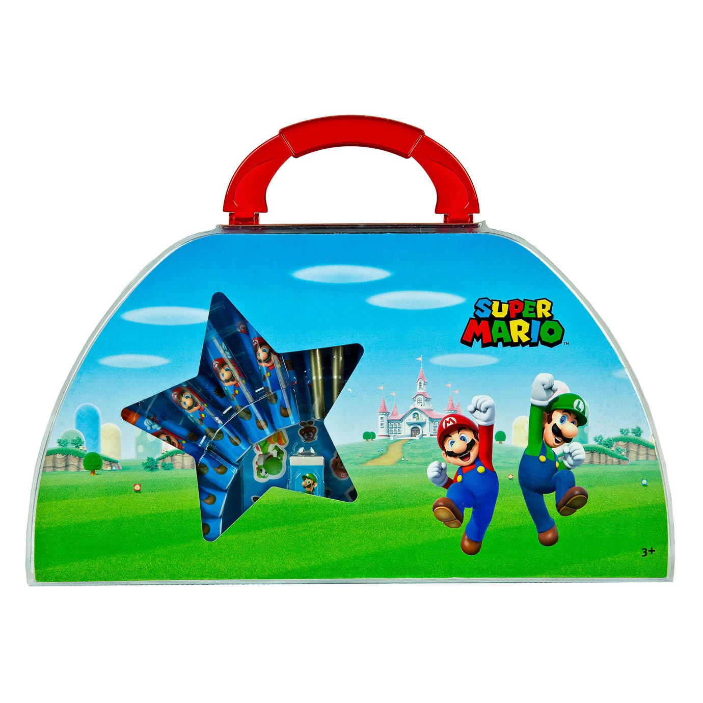 Merkloos Sans Marque Super mario kleurkoffer, 51dlg.