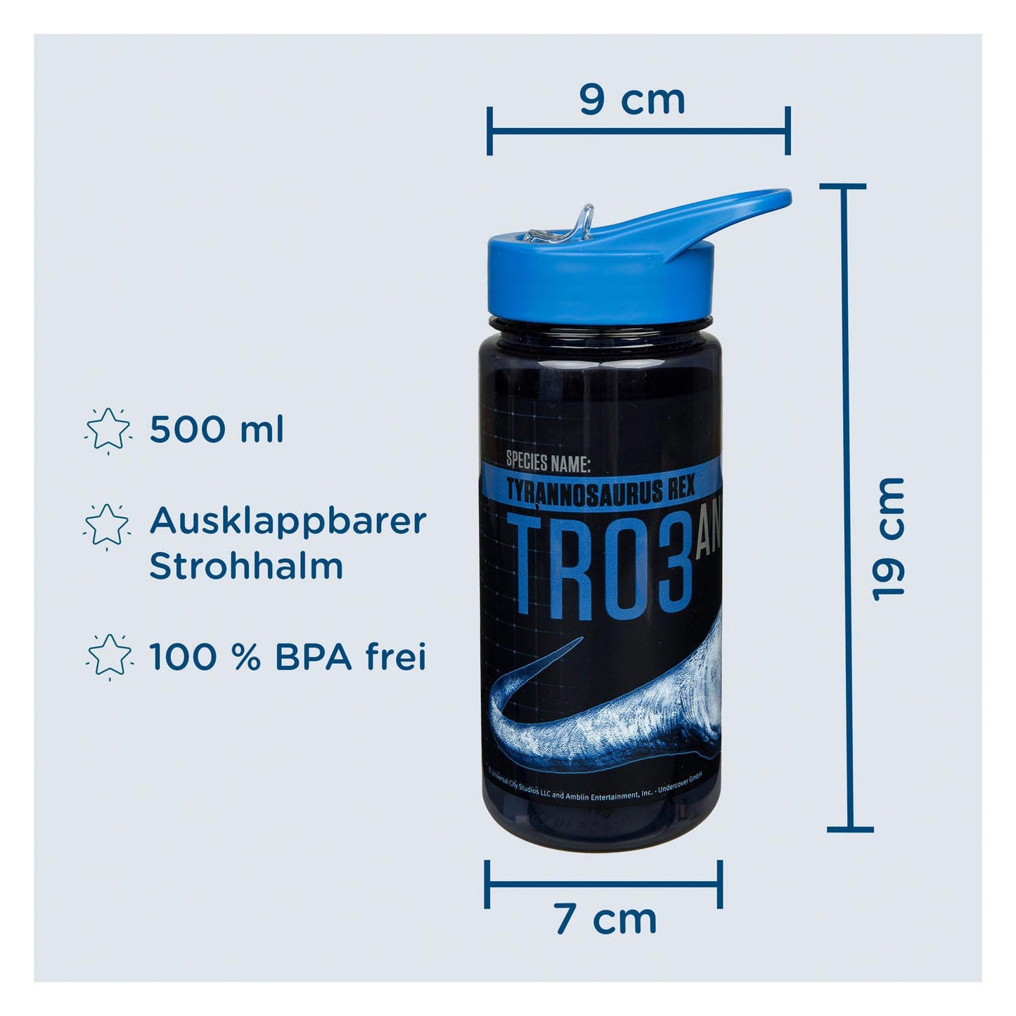 Undercover Jurassic world drinkfles, 500ml