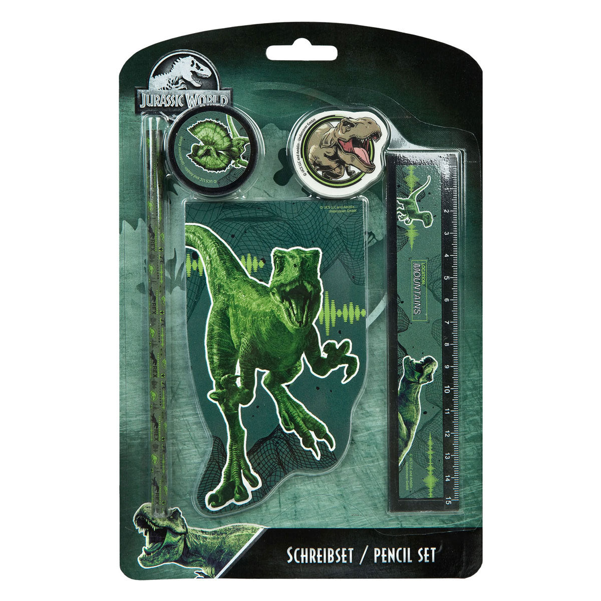 Undercover Schrijfset jurassic world, 5dlg.